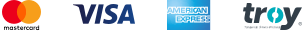 Accepted payment methods: Mastercard, Visa, American Express, Troy